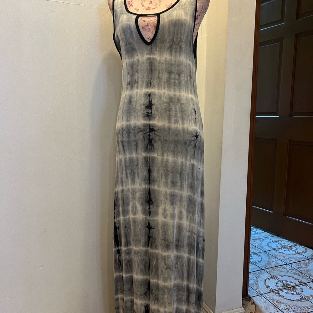 Grey black maxi dress